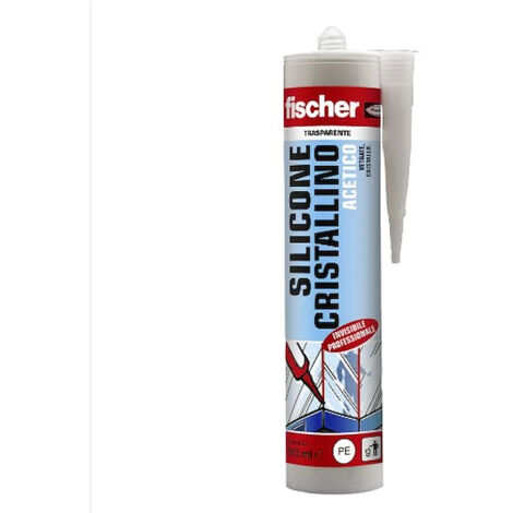 FISCHER Silicone acetico cristallino SAC 310 TR - Trasparente (1 Pz.) codice prod: 009359