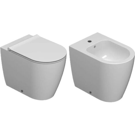 CERAMICA GLOBO Serie Mode set a terra wc+bidet+sedile rallentato codice prod: ME001BI ME020BI ME009BI