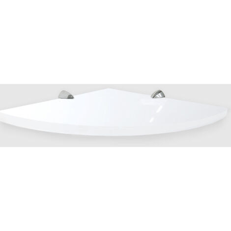 Mensola Angolare In Marmo ALEDA STONE Easy Shelf - Design Moderno E Kit Di Montaggio Incluso (Bianco Carrara Lucido - 22,9x22,9 Cm)