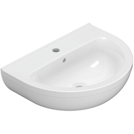 Lavabo in ceramica 60x45 cm Globo Grace GRN60BI  Bianco - Ceramica - Standard