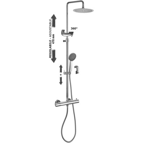 Colonna doccia regolabile Paffoni New Mini Birillo ZCOL589LIQCR  Cromato - Metallo