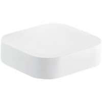 Portasapone inamovibile da muro in ottone, acciaio inox e Cromall 3212 Gedy serie OUTLINE Bianco Opaco