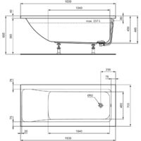 Ideal Standard Connect Air Baignoires de forme corporelle