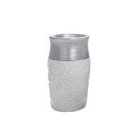AQUASANIT Damasco bicchiere bianco/argento codice prod: QD6100WK