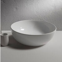 CERAMICA GLOBO T-edge lavabo appoggio 45x45 bianco opaco codice prod: B6T45BO