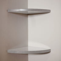 ALEDA STONE Easy Shelf doppia mensola doccia multiuso angolare a scomparsa in marmo resina silk grey opaco codice prod: SKRAS2MA18