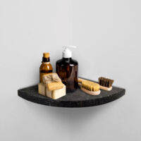 ALEDA STONE Easy Shelf Mensola doccia multiuso angolare a scomparsa in marmo naturale dark sky mat codice prod: DRKAS1MA18