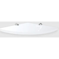ALEDA STONE Quick Shelf mensola angolare in marmo naturale cotone lucido cm 22,9 con 2 reggimensola codice prod: CTOASQLU15