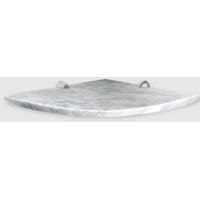 ALEDA STONE Quick Shelf mensola angolare in marmo naturale bianco carrara mat cm 22,9 con 2 reggimensola codice prod: BCAASQMA15