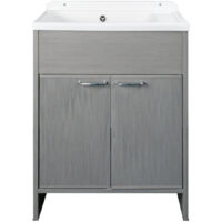 NEGRARI Mobile lavatoio in pvc 85x58 con vasca in pp a doppia anta rovere codice prod: 5005PKCR