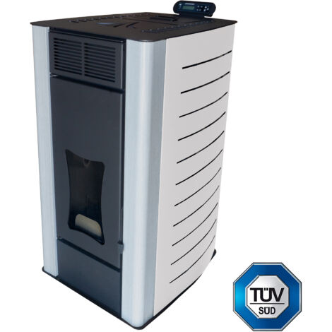 NEMAXX® Pelletofen P18 - Pelletheizung mit 18 kW – Pelletofen [WASSERFÜHREND] – Pelletofen Elektrokamin Wifi Ready – Pelletofen mit hoher Wärmeabgabe & Überhitzungsthermostat – Weiß