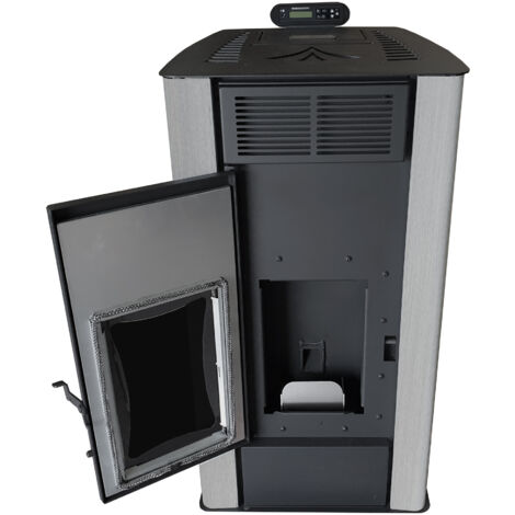 NEMAXX® Pelletofen P18 - Pelletheizung mit 18 kW – Pelletofen [WASSERFÜHREND] – Pelletofen Elektrokamin Wifi Ready – Pelletofen mit hoher Wärmeabgabe & Überhitzungsthermostat – Weiß