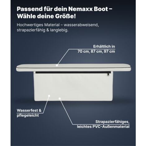 NEMAXX Sitzbanktasche Für Schlauchboote - Polsterauflage Mit Stauraum