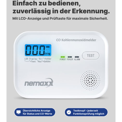 VisorTech Kohlenmonoxidwarner: Digit. Kohlenmonoxid-Melder, LCD-Display, 85dB, EN 50291, 2er-Set VisorTech Kohlenmonoxidwarner: Digit. Kohlenmonoxid-Melder, LCD-Display, 85dB, EN 50291, 2er-Set