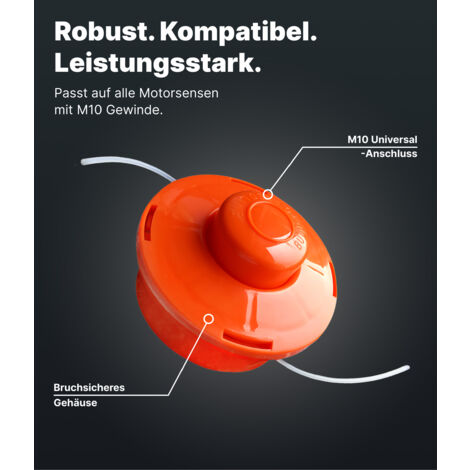 Universal-Trimmerkopf (Fadenkopf) für Motorsensen und Freischneider - EAN / Artikelnummer: 8033655137809 / 013780