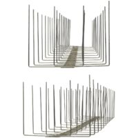 10 Meter (20 x 0,5m) Taubenspikes 4-reihig auf V2A-Titan - hochwertige Lösung für Vogelabwehr Taubenabwehr Edelstahl Spikes