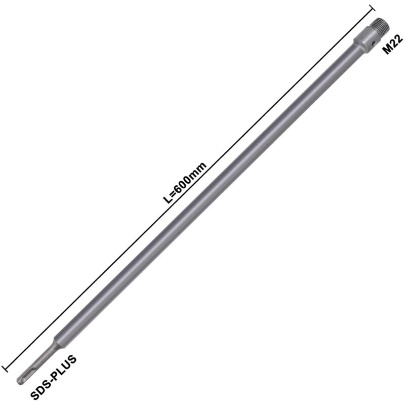 Rallonge Foret 169mm - Pour Perceuse Et Visseuse | Acier Carbone | Inclut Vis Et Clé Hexagonale
