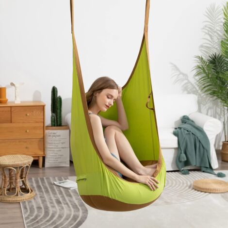 Niche Suspendue Gonflable Pour Enfants Avec Lumières LED | 16 Couleurs, 7 Modes | Coussin Inclus | Pour Intérieur Et Extérieur - 6