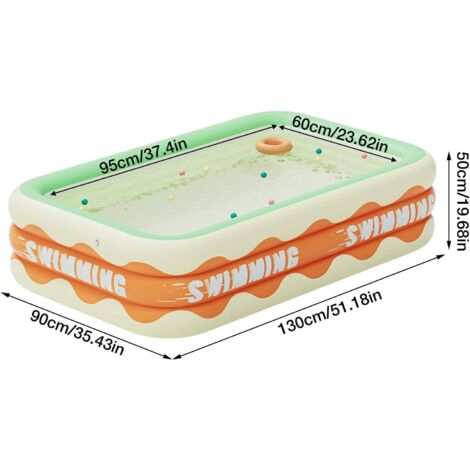 Piscine Gonflable Rectangulaire Pour Enfants Et Adultes - Tailles 130 à 305 Cm - PVC 3 Couches - Montage Rapide - 2