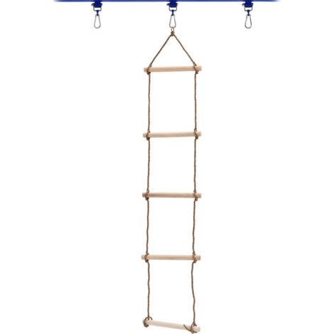 KADAX Échelle double en bois jusqu'à 150 kg, pliable, double marche