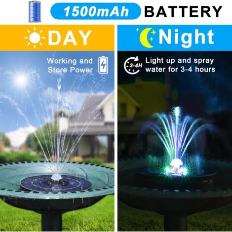 Pompe Avec 4 Buses Pompe à Eau Solaire Pour Bassin - Fontaine Décorative écologique Kit Fontaine écologique
