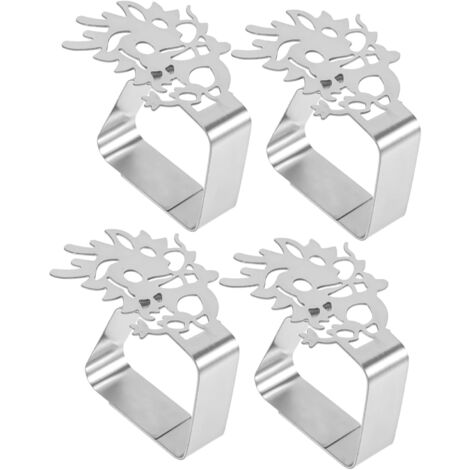 Lot De 12 Clips Premium Pour Nappe De Pique-nique - Acier Inoxydable, Argenté