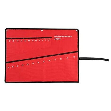 3 X Toile 12 Poche Clé Plate Support Outil Enroulé Sac