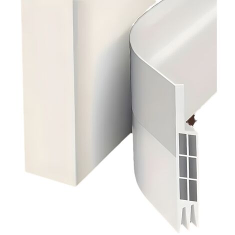 EXTSUD Bas De Porte Adhésif 100cm X5cm Souple Silicone Isolant Phonique Thermique Blanc Bande D
