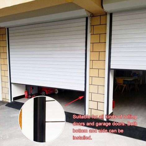 Joint de Porte de Garage Universel de 3 m, Bande d'Étanchéité en Caoutchouc pour Porte de Garage Multifonction, Bande d'Étanchéité pour Bas de Porte de Garage avec Clous