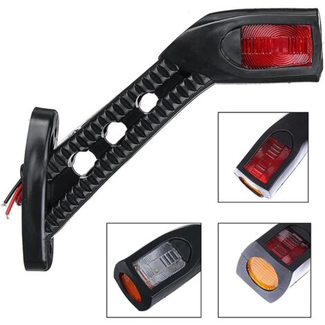 Feux De Gabarit LED 12-24V Pour Remorque - Arrière Rouge, Avant Blanc, Latéral Orange - IP68