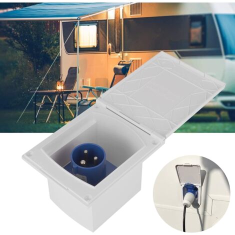 16A 220V‑240V Waterproof Power Outlet External 3Pin Flush Female Socket