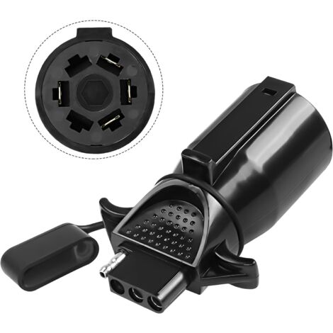 Adaptateur De Prise Remorque 7 Broches Rond Vers 4 Broches Plat - Connecteur Câblage