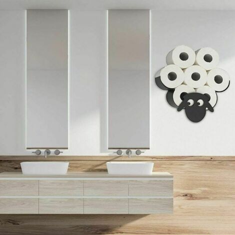 Nazalus-Vente chaude-Porte-Rouleau de Papier Toilette Animal Porte-Papier Toilette Joli Animal Support Mural Chambre Porte-Rouleau de Toilette Cuisine Salle de Bain Accessoires mouton
