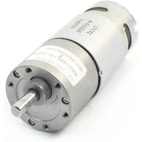 Moteur Réducteur DC 12V - Couple élevé, 5 Vitesses (15 à 200 Tr/min), Entièrement Métallique, Pour Projets DIY Et Industriels - 3