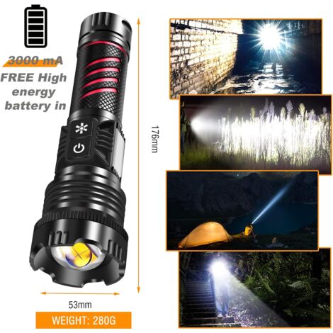 Lampe Frontale USB Rechargeable - 8 Modes LED, étanche IPX4, Capteur Smart Pour Camping