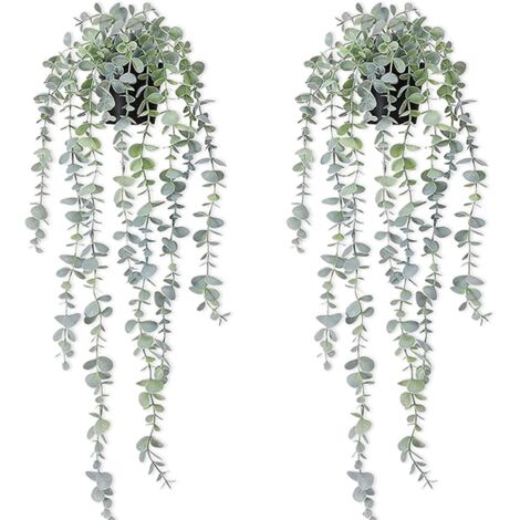 2 Pièces Plante Artificielle Tombante Fougère, 80cm Fausse