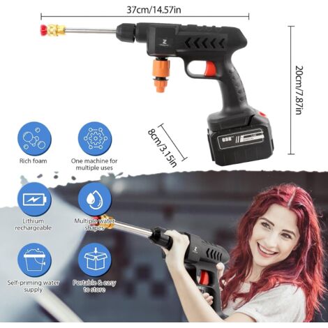 Nettoyeur Haute Pression Sur Batterie Nettoyeur Haute Pression Sans Fil Portable Débit 4.1L/Min