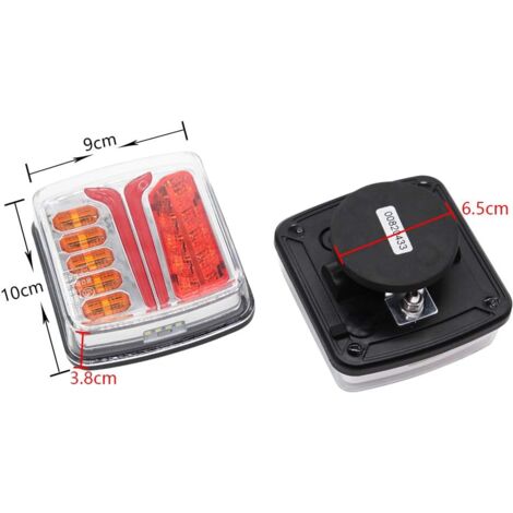 2X 12/24V LED Feux Plaque D'immatriculation Arrière Éclairage Camion Remorque EUR 18,02 - FR