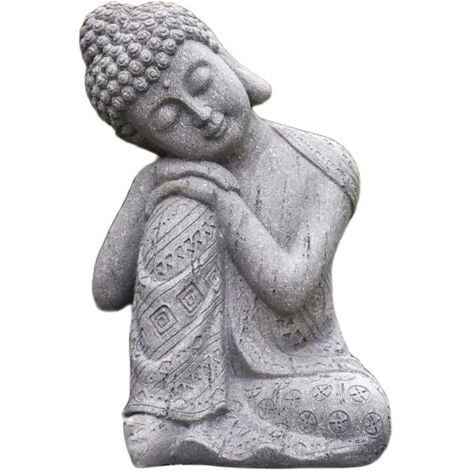 Statue Bouddha Exterieur en Résine Résistant à Corrosion, Statue Jardin Apporter Bonne Chance Bon Augure