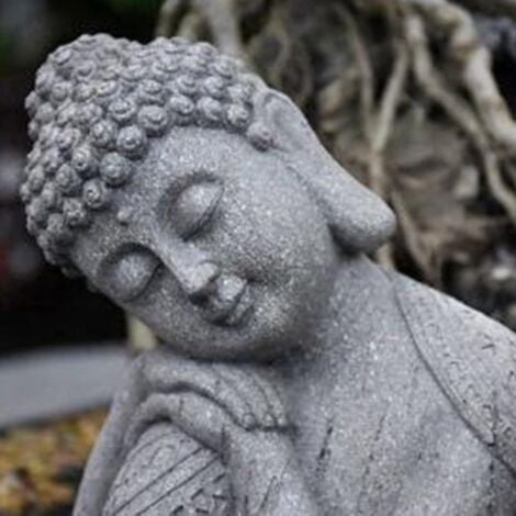 Statue Bouddha Exterieur en Résine Résistant à Corrosion, Statue Jardin Apporter Bonne Chance Bon Augure