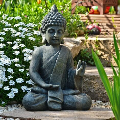 Statue Bouddha Bouddha Statuette Chinois 52cm décoration pour intérieur extérieur Jardin Zen