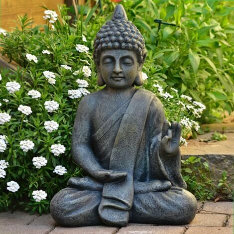 Statue Bouddha Bouddha Statuette Chinois 52cm décoration pour intérieur extérieur Jardin Zen
