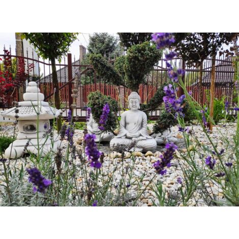 Statue de décoration d'ornement de Jardin - Bouddha méditant Kothu-in en Pierre de Fonte