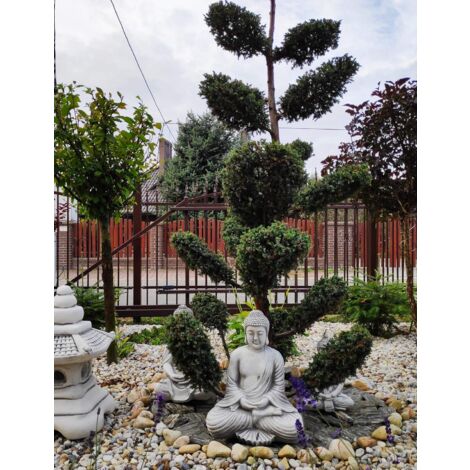 Statue de décoration d'ornement de Jardin - Bouddha méditant Kothu-in en Pierre de Fonte
