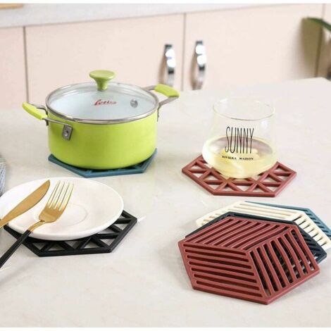 Grands Dessous De Plat En Silicone Pour Table Or Cocotte, Multi-Usages