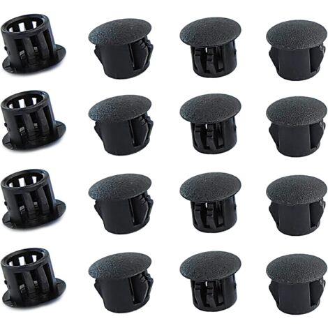 Lot De 16 Bouchons Noirs 6mm - Pour Trous 5,5 à 5,8mm - Idéal Bricolage