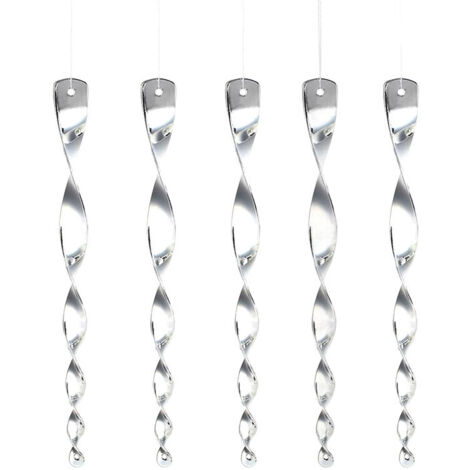 Répulsif Oiseaux Réfléchissant - 6 Spirales à Suspendre Pour Jardin, Balcon, Arbres - 7