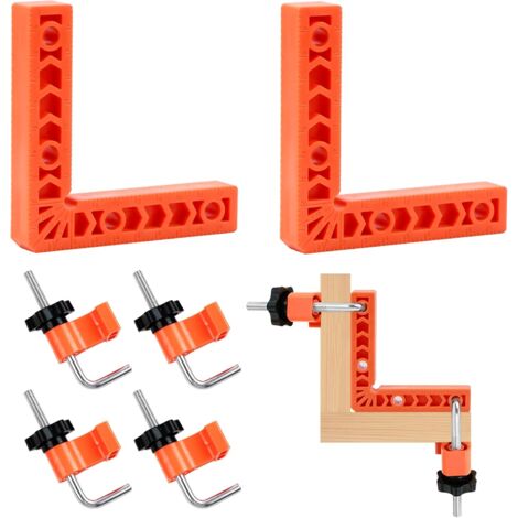 4 Pinces D'angle à 90° 3 Pouces - Pour Assemblage De Cadres Photo, Menuiserie, Maintien Précis