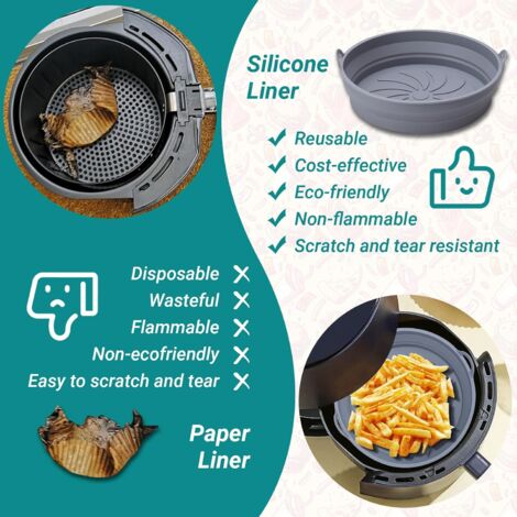 Moules Silicone Pour Air Fryer GRIFEMA - Lot De 2, Réutilisables, Sans BPA, 5-8L