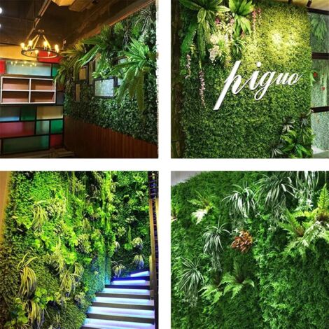 Panneaux Végétaux Artificiels GAZON ARTIFICIEL,1--Gazon Mural En Plastique Artificiel Pour Du00e9coration Pelouse Synthétique 2x3